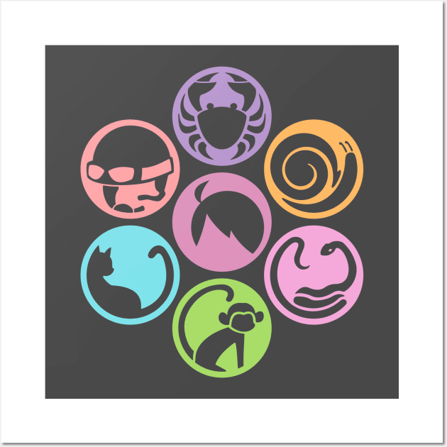 Bakemonogatari (Monogatari Series) icons (Shinobu Helmet ver.) Wall Art by Kamishirts